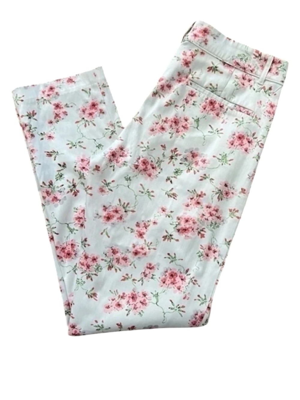 PJK Patterson J. Kincaid Sateen Floral Pants Size 10 - Picture 2 of 4
